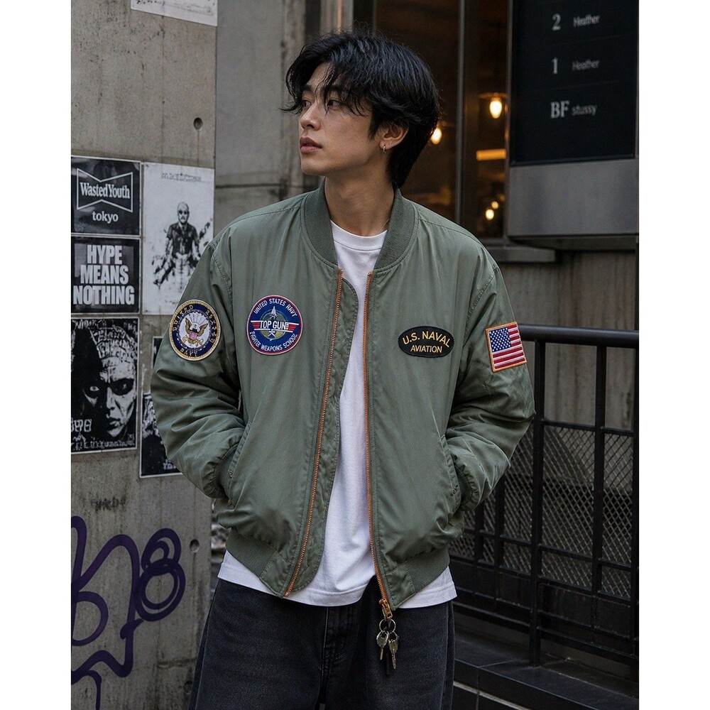 Top Gun Maverick Flight Jacket Men's Size L Spirit Everyday Cosplay
